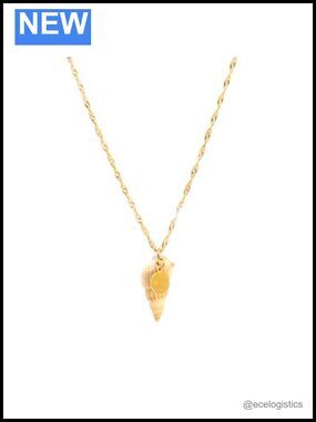 18k Gold Plated Seashore Shell Necklace 16-18 Inch Water Friendly